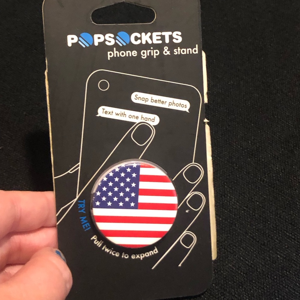 PopSocket Phone Grip & Stand with American Flag - Red, White, Blue